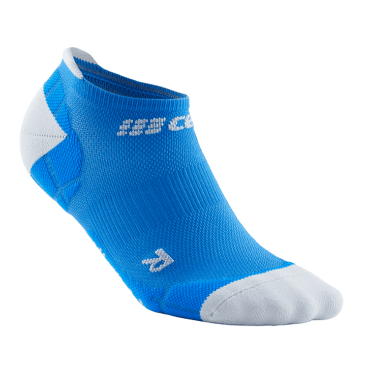 CEP Ultralight No Show Mens Compression Socks (Electric Blue/Light Grey) - BUMSONTHESADDLE