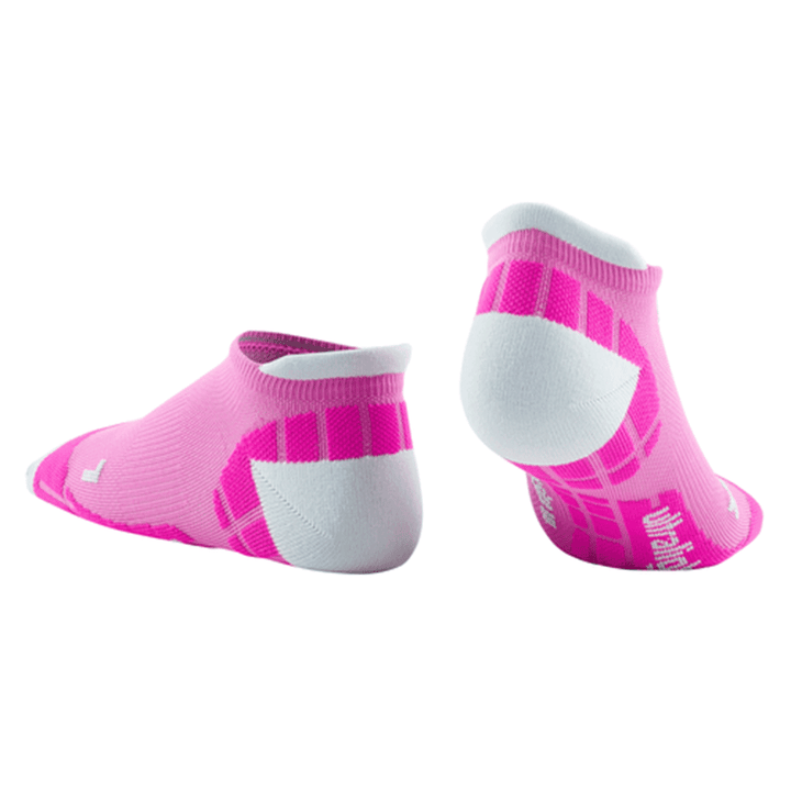 CEP Ultralight No Show Womens Compression Socks (Electric Pink/Light Grey) - BUMSONTHESADDLE