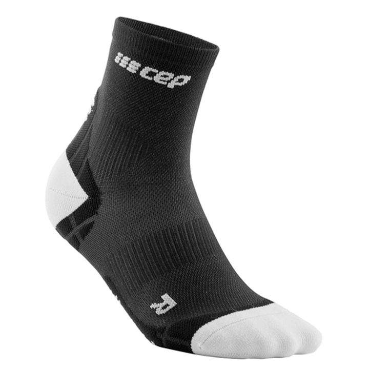 CEP Ultralight Short Mens Compression Socks (Black/Light Grey) - BUMSONTHESADDLE