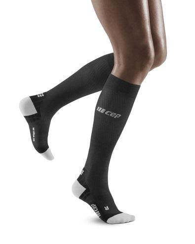 CEP Ultralight Tall Womens Compression Socks (Black/Light Grey) - BUMSONTHESADDLE