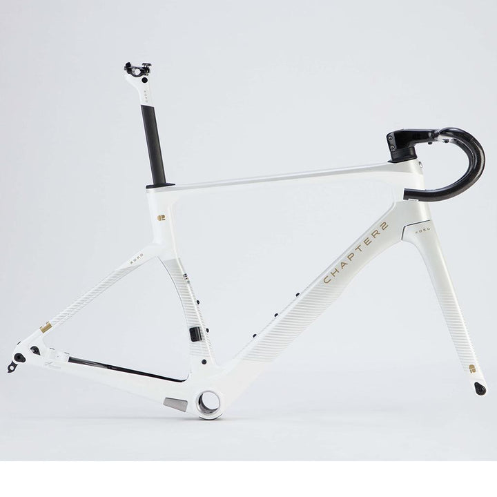 Chapter 2 KOKO Disc Brake Road Frameset (White/Grey) - BUMSONTHESADDLE