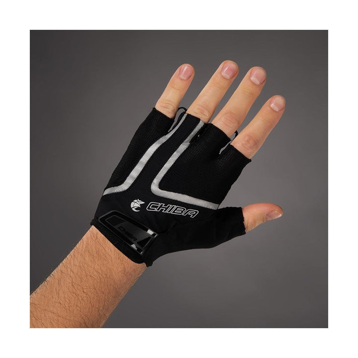 Chiba Gel Air Reflex Mens Cycling Gloves (Black) - BUMSONTHESADDLE