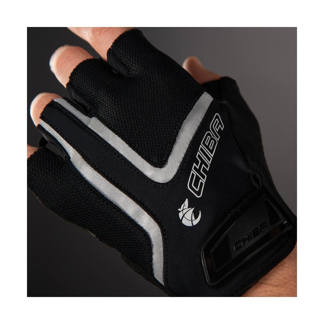Chiba Gel Air Reflex Mens Cycling Gloves (Black) - BUMSONTHESADDLE