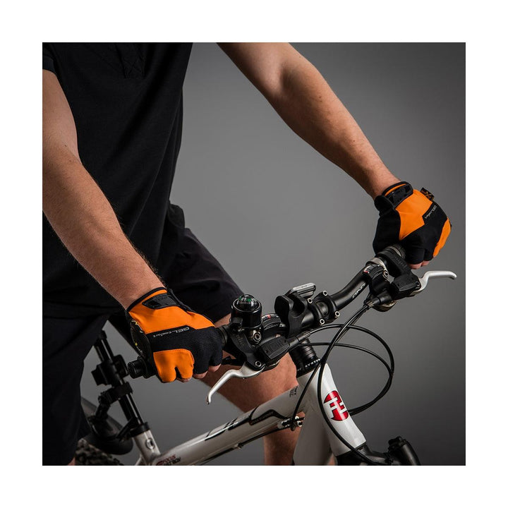 Chiba Gel Comfort Mens Cycling Gloves (Orange) - BUMSONTHESADDLE