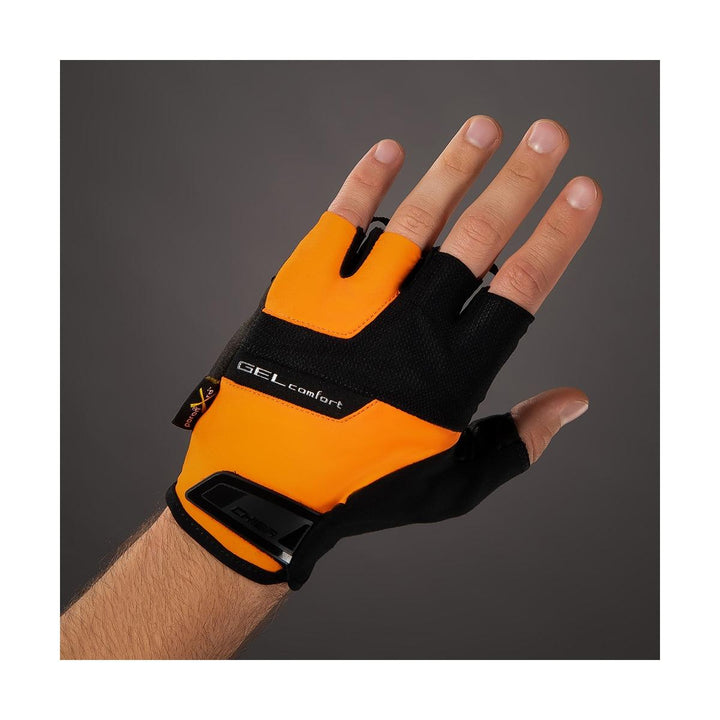 Chiba Gel Comfort Mens Cycling Gloves (Orange) - BUMSONTHESADDLE