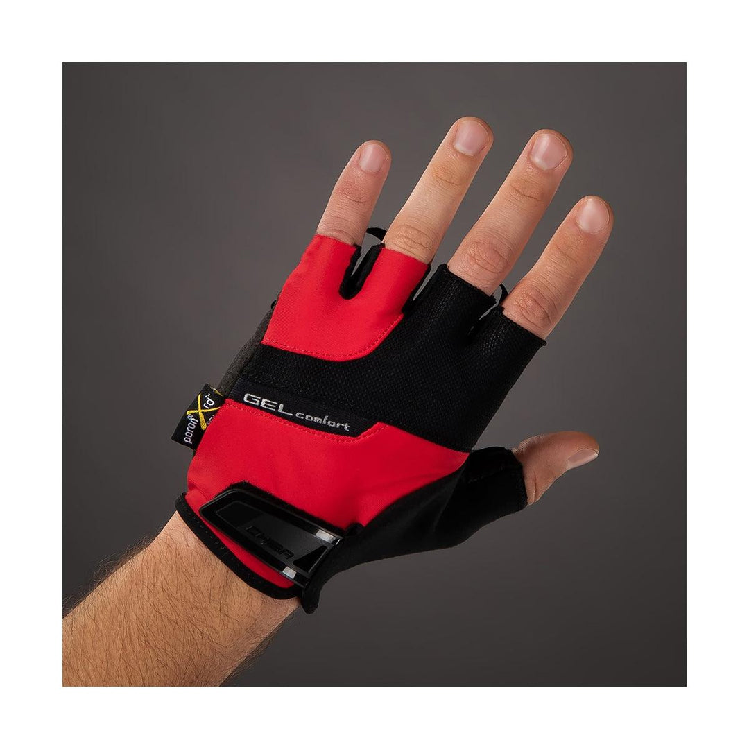 Chiba Gel Comfort Mens Cycling Gloves (Red) - BUMSONTHESADDLE