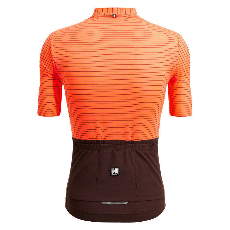 Santini Colore Riga Mens Cycling Jersey (Orange)
