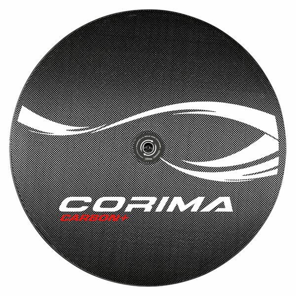 Corima Lenticular Carbon Tubular Disc Brake Wheel (Black/White Decal)