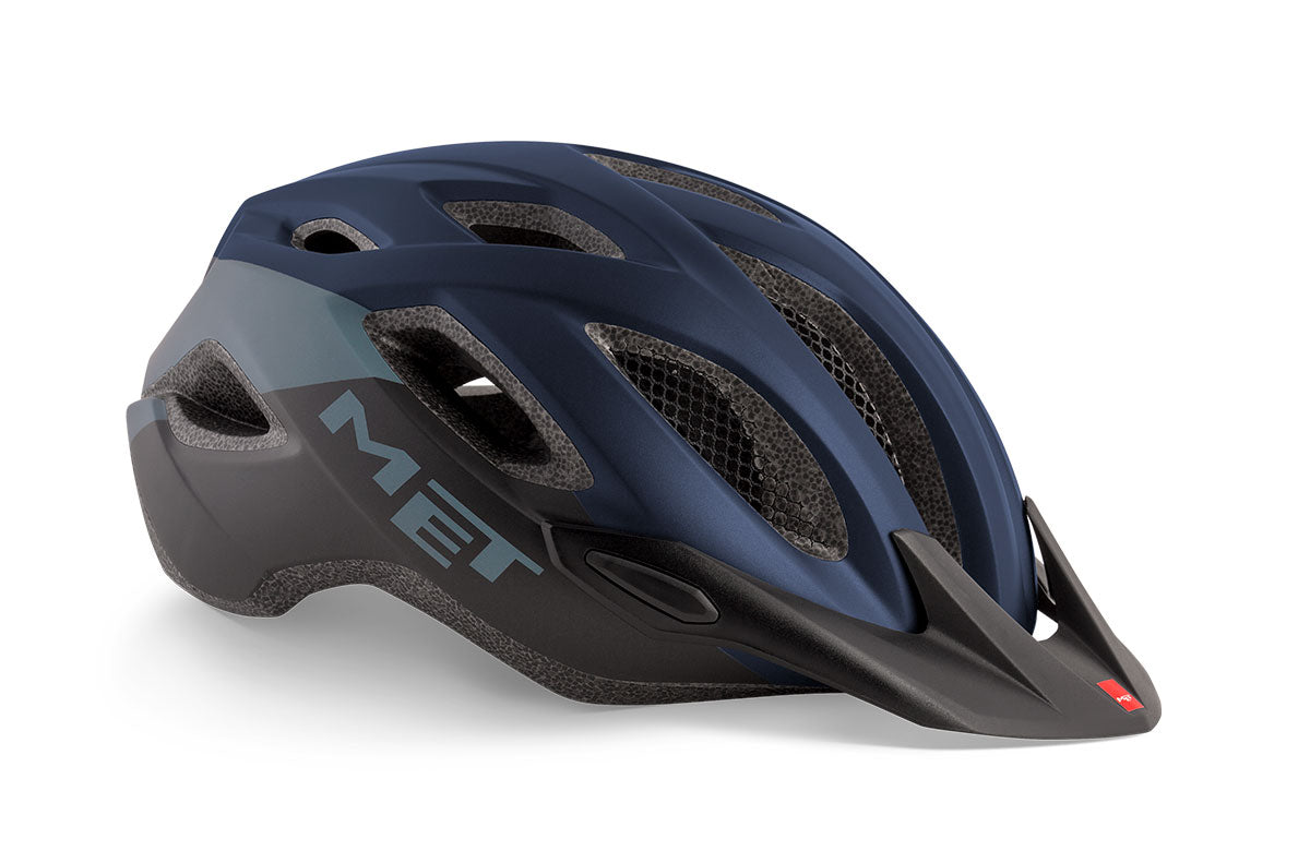 MET Crossover Hybrid Cycling Helmet (Blue Black/Matt)
