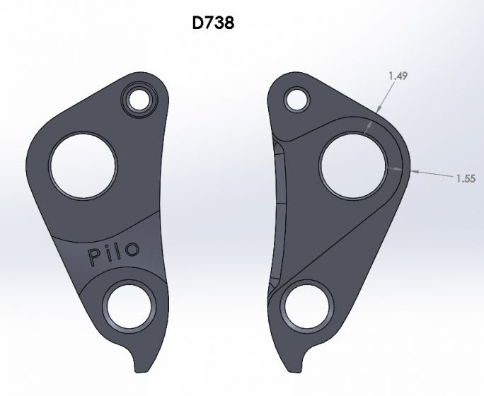 Pilo D738 Derailleur Hanger (Black)