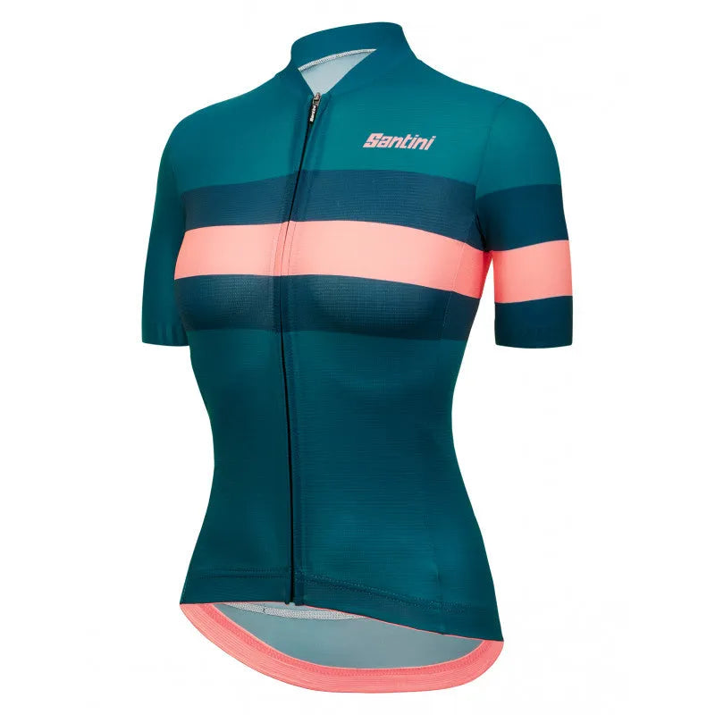 Santini Ecosleek Bengal Womens Cycling Jersey (Teal)