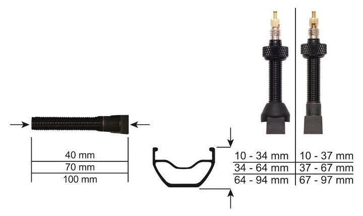 Effetto Mariposa Tubeless Valves (Silver) - Pack of 2 - BUMSONTHESADDLE