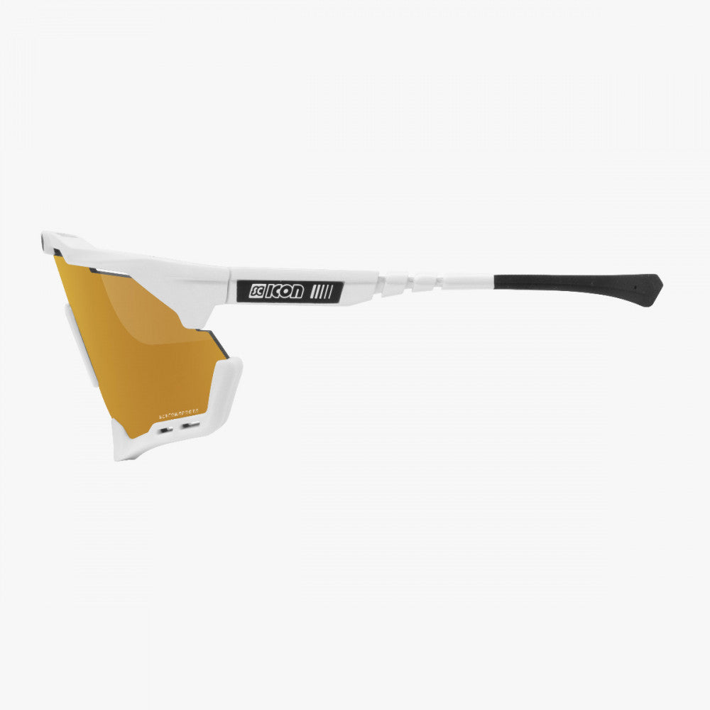 Scicon Aeroshade XL Sport Sunglasses (Multimirror Bronze/White Gloss)
