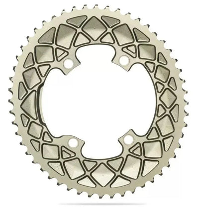 absoluteBLACK 2x 110/4 BCD Road Oval Chainring (Champagne)