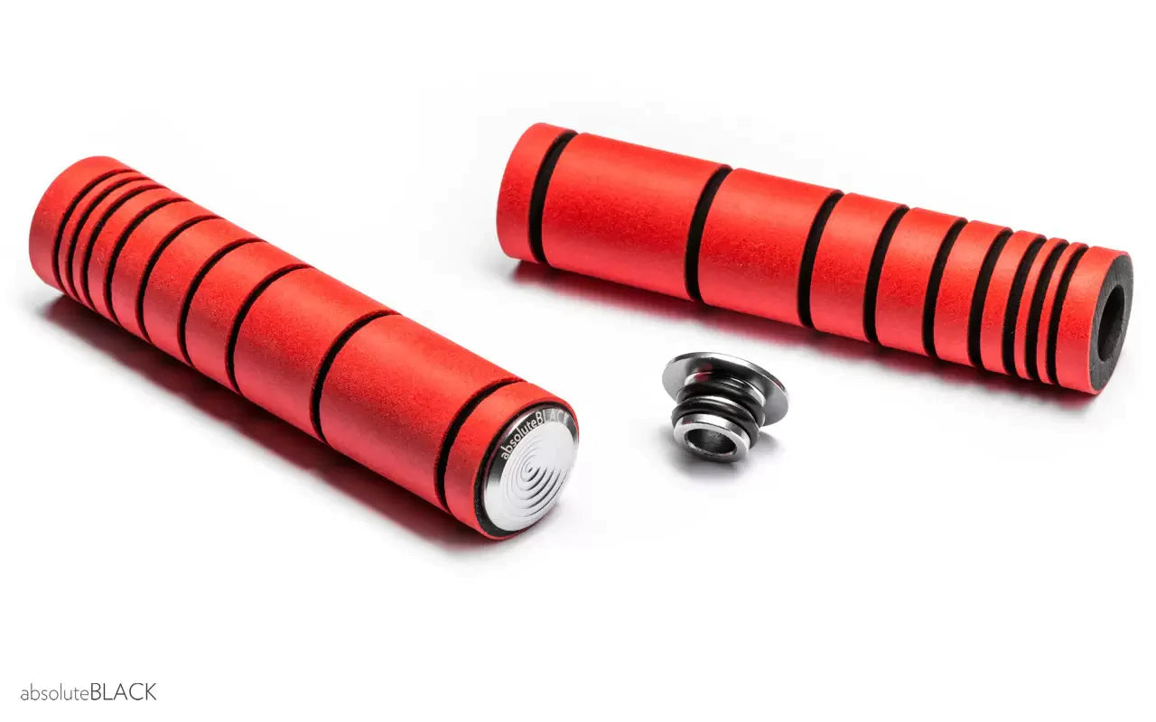 Absolute Black Silicon Grips (Red)