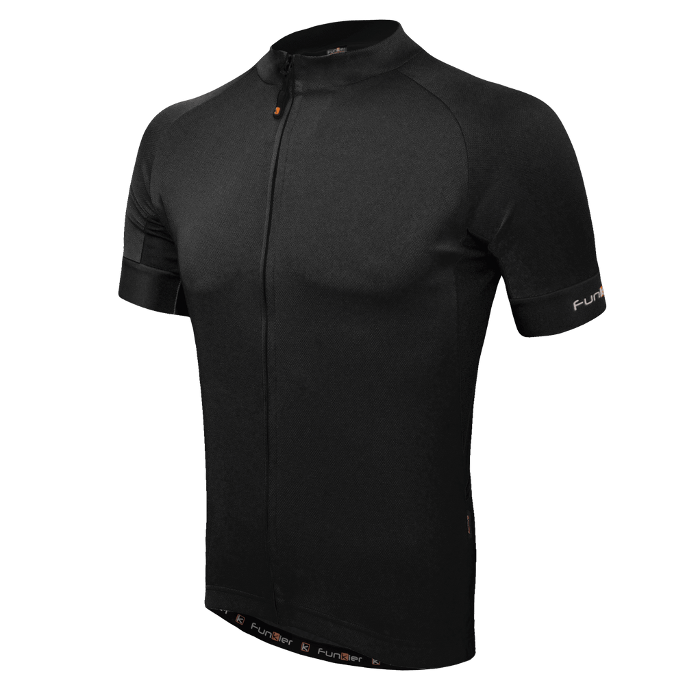 Funkier Cefalu Active Mens Cycling Jersey (Black) - BUMSONTHESADDLE