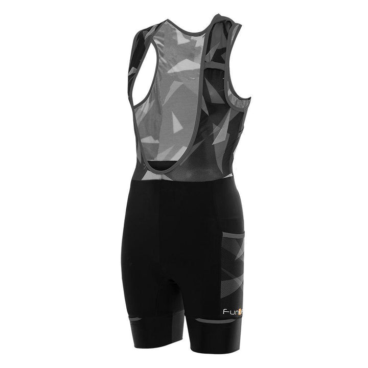Funkier WareHouse Elite Mens Cycling Bibshorts (Black/Grey) - BUMSONTHESADDLE