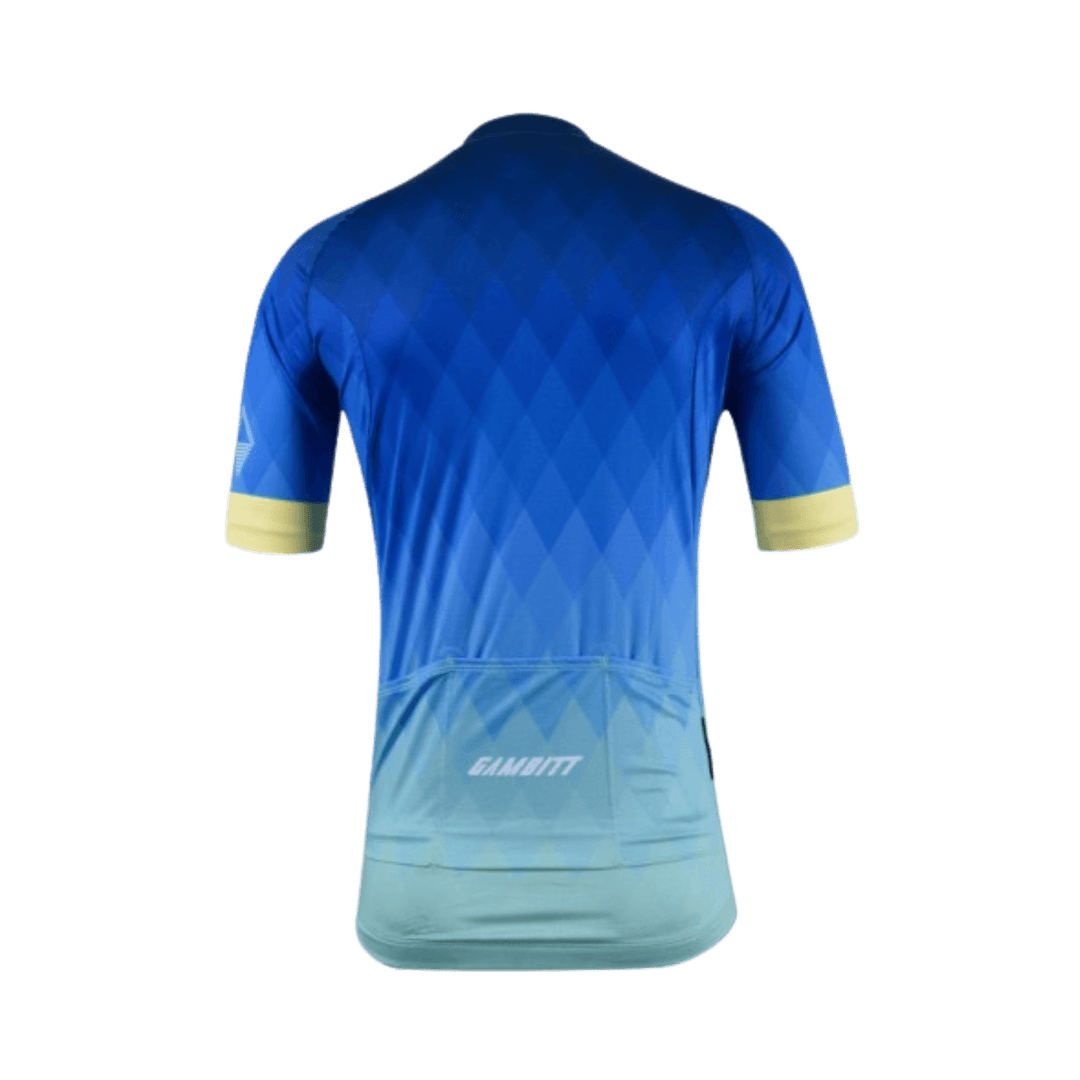 Gambitt Classic Mens Cycling Jersey (Cerulean Yellow) - BUMSONTHESADDLE