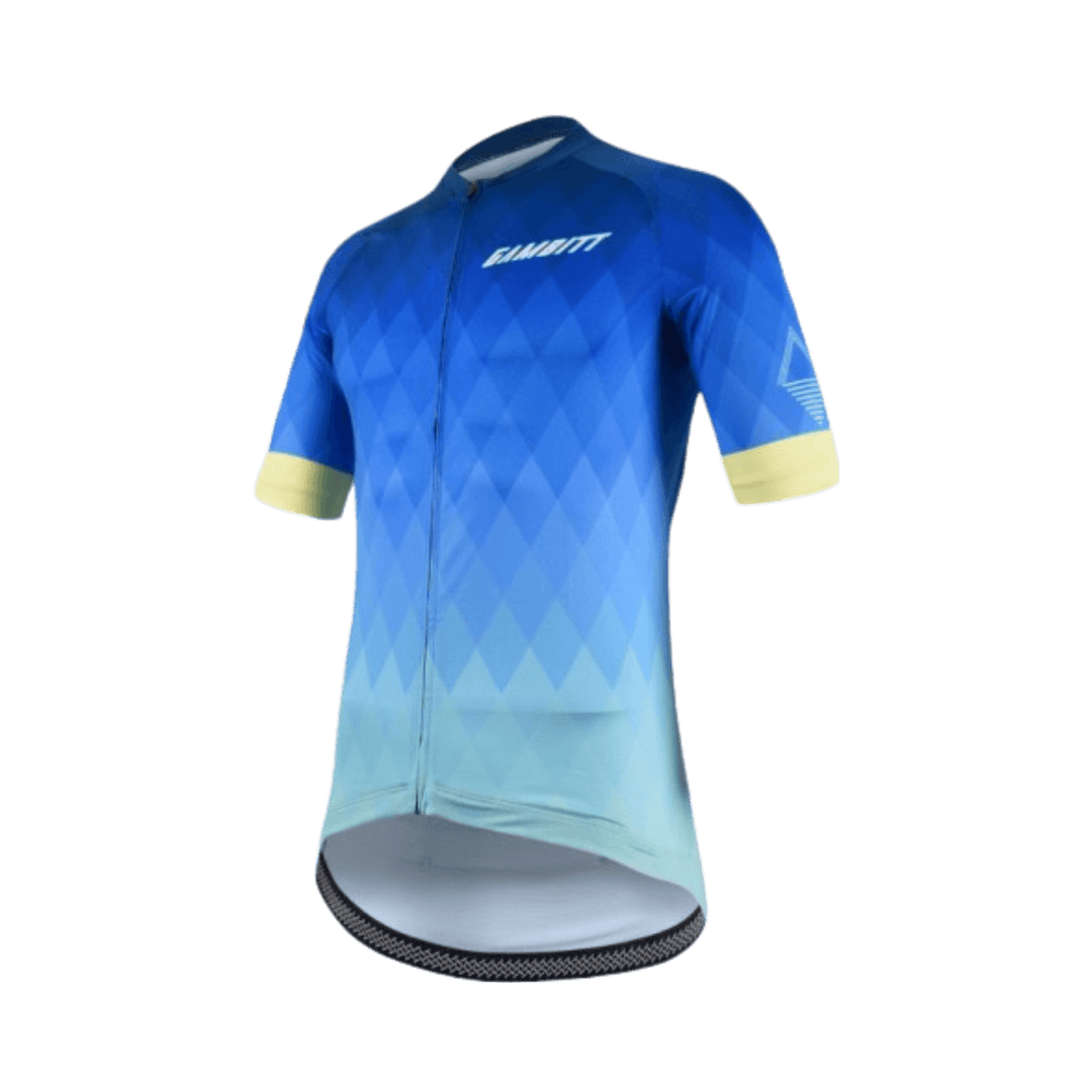 Gambitt Classic Mens Cycling Jersey (Cerulean Yellow) - BUMSONTHESADDLE