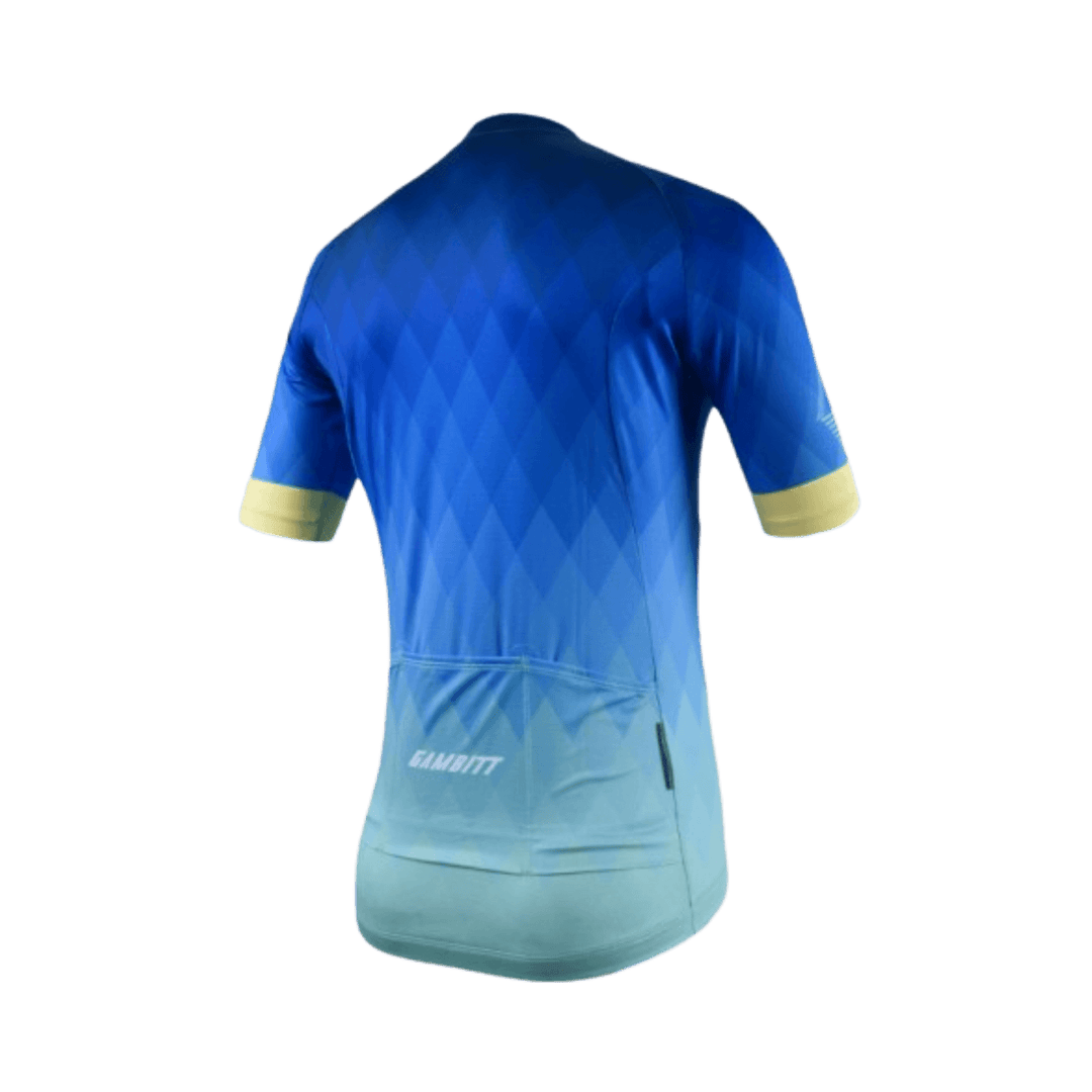 Gambitt Classic Mens Cycling Jersey (Cerulean Yellow) - BUMSONTHESADDLE