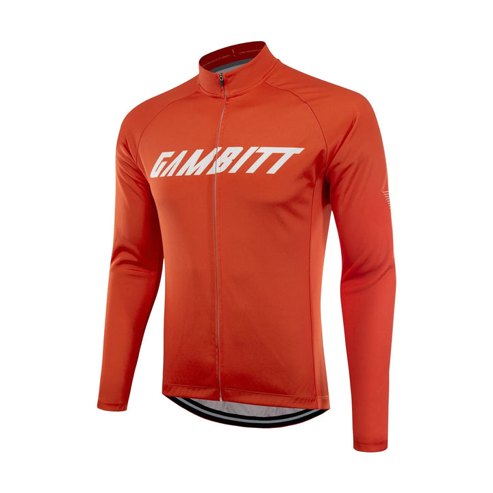 Gambitt Freddo Mens Cycling Jersey (Fiery Red) - BUMSONTHESADDLE