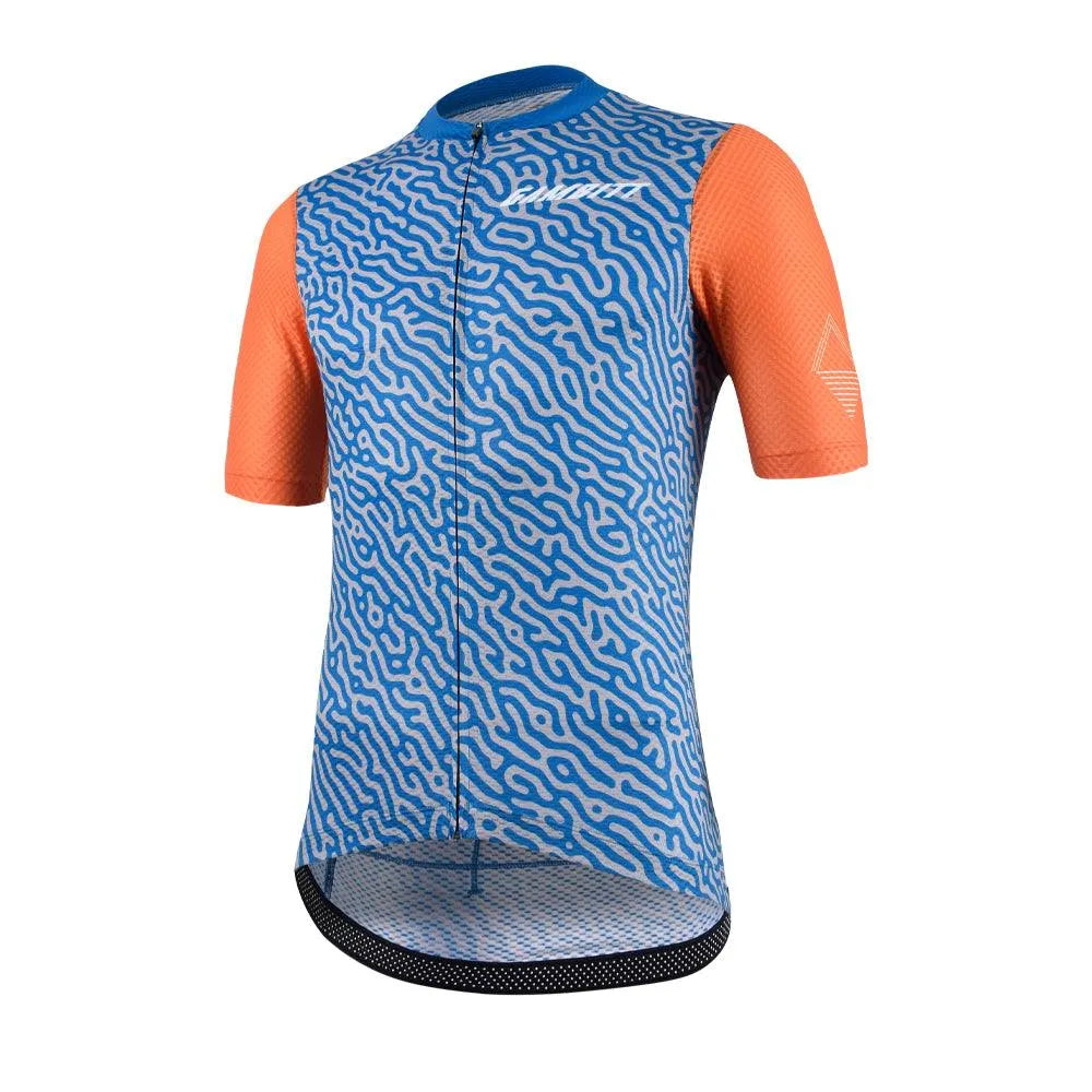 Gambitt Raptor 7 Mens Cycling Jersey (Fluo Orange Trail) - BUMSONTHESADDLE