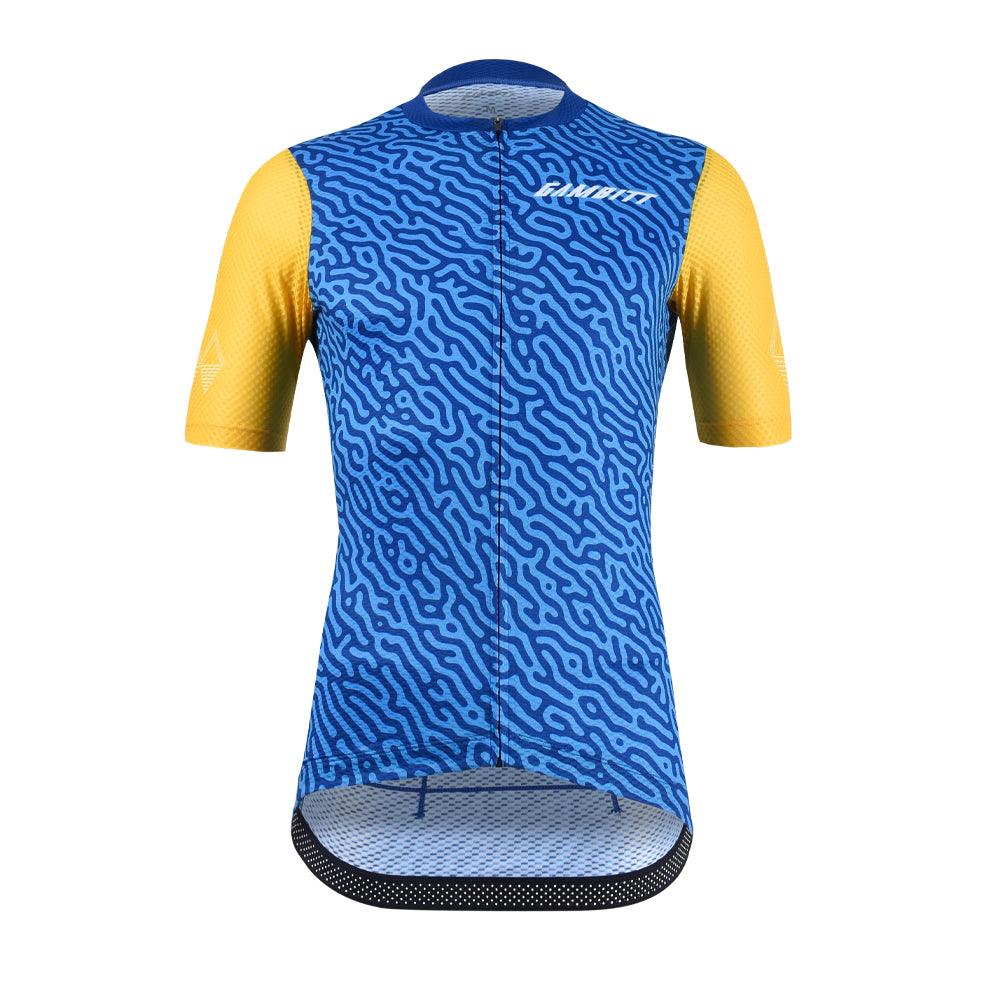 Gambitt Raptor 7 Mens Cycling Jersey (Fluo Yellow Trail) - BUMSONTHESADDLE