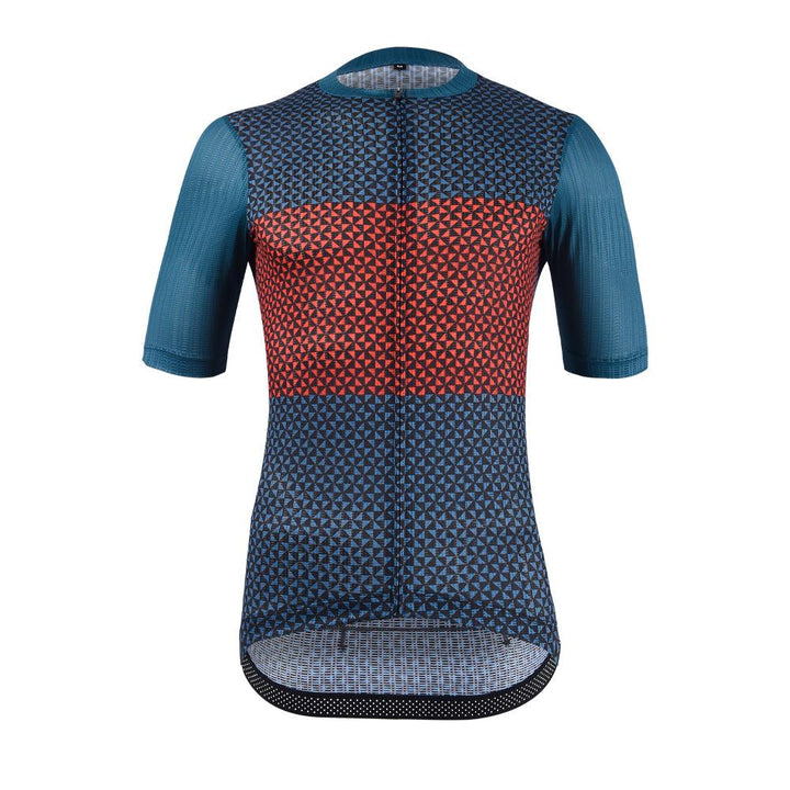 Gambitt Scalata Mens Cycling Jersey (Red Mosaic) - BUMSONTHESADDLE