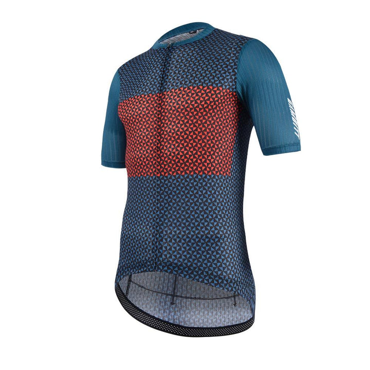 Gambitt Scalata Mens Cycling Jersey (Red Mosaic) - BUMSONTHESADDLE