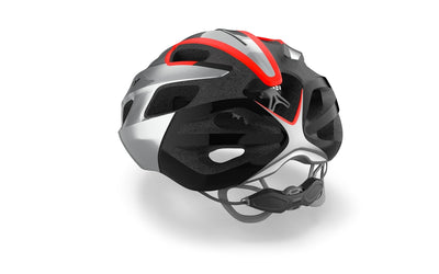 Rudy Project Strym Road Cycling Helmet (Gery Metallic/Red Fluo/Shiny)