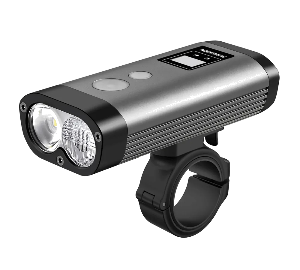 Ravemen PR1200 Rechargeable Front Light (Grey) - BumsOnTheSaddle