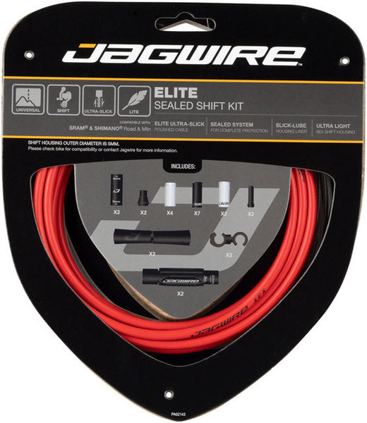 Jagwire 2x Elite Sealed Shift Housing (Red)