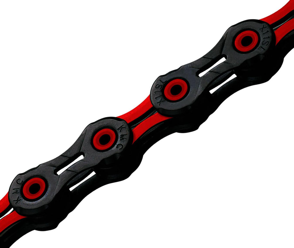 KMC DLC 11 Speed Chain (Black/Red)