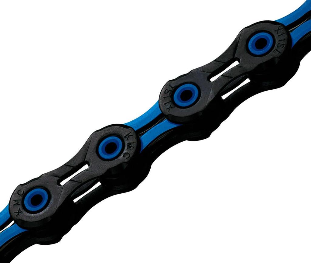 KMC DLC 11 Speed Chain (Black/Dark Blue) - BUMSONTHESADDLE