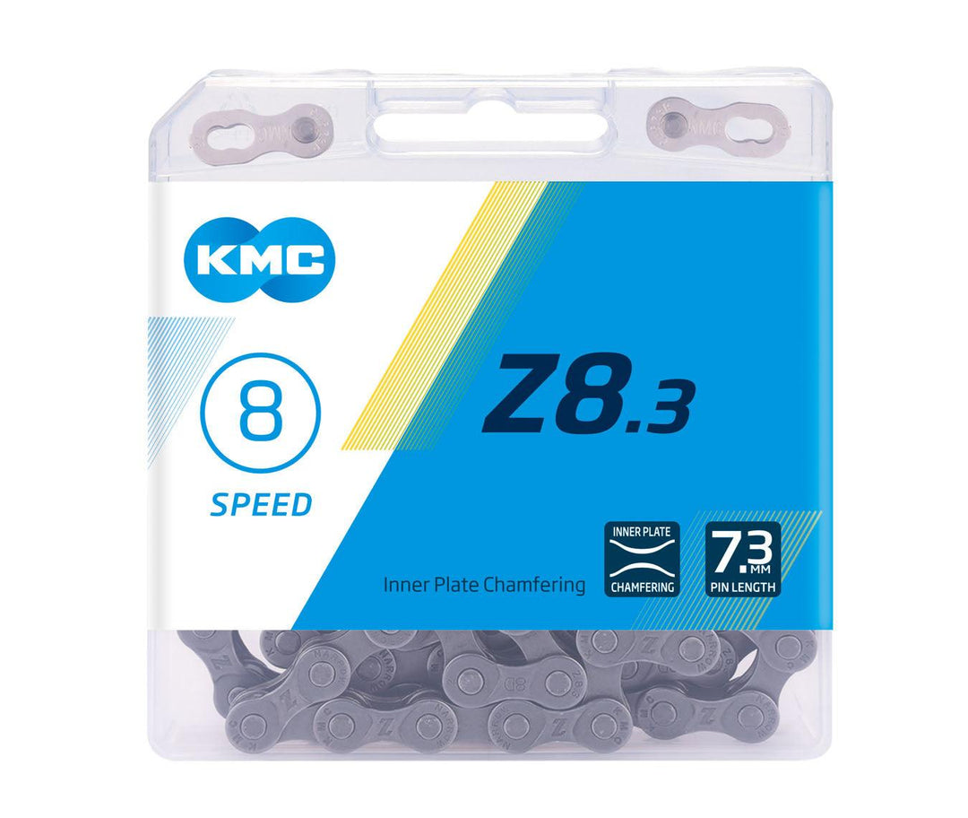 KMC Z8.3 8 Speed Chain (Grey) - BUMSONTHESADDLE