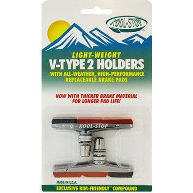 Kool-Stop V-Type 2 Holder With V2 Dual Compound Inserts - BUMSONTHESADDLE