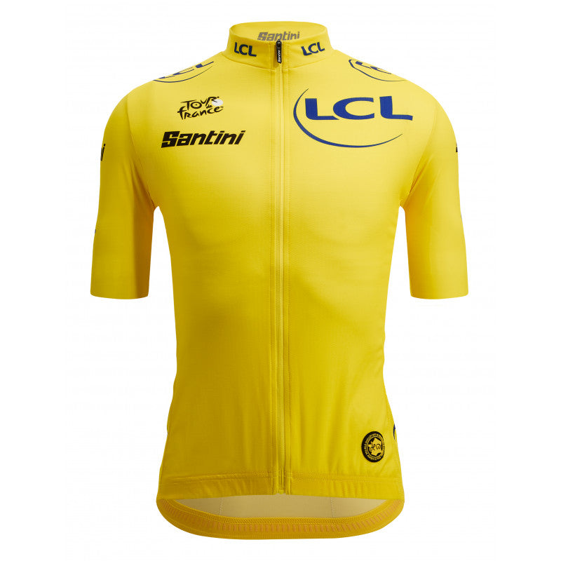 Santini TDF Leader Mens Cycling Jersey (Yellow)