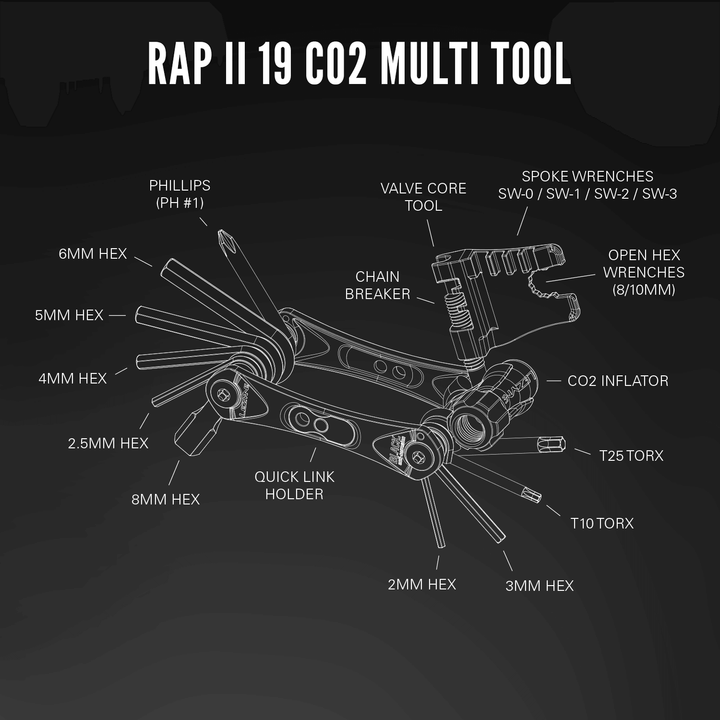 Lezyne Rap II 13 Multitool - BUMSONTHESADDLE