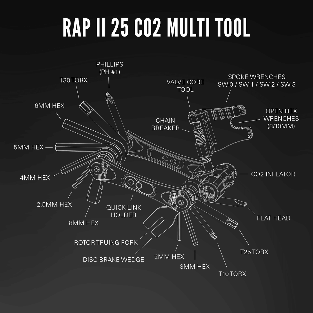 Lezyne Rap II 13 Multitool - BUMSONTHESADDLE