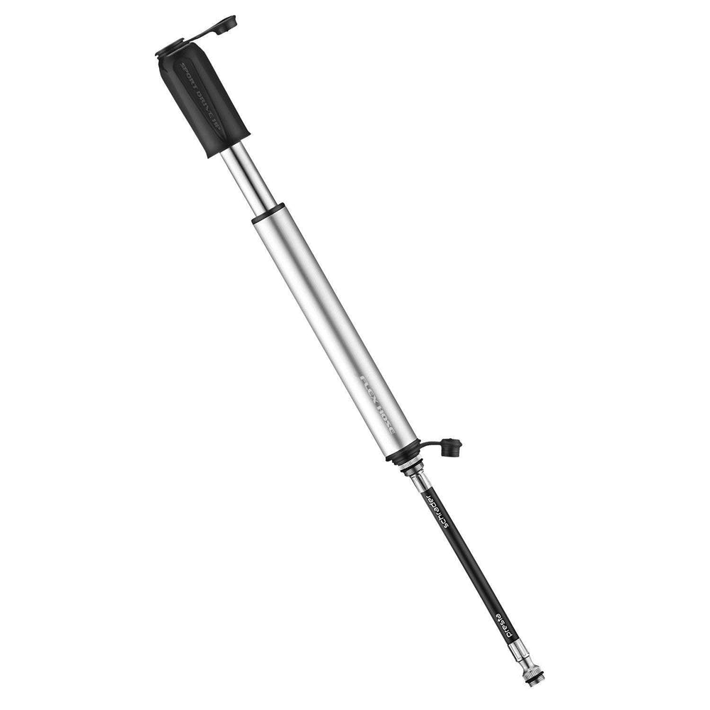 Lezyne Sport Drive Compact High Volume Hand Pump (Silver) - BUMSONTHESADDLE