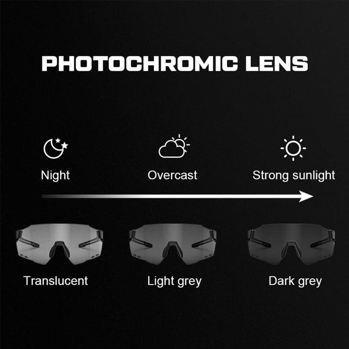 Magicshine Windbreaker Photochromatic Sport Sunglasses (Black) - BUMSONTHESADDLE
