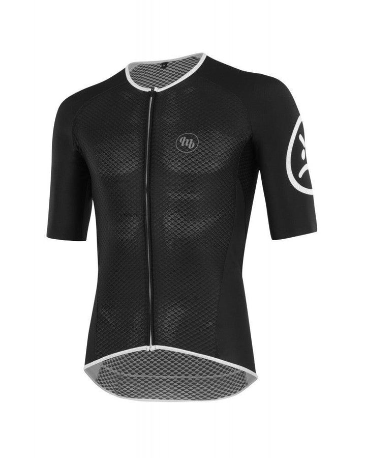 MB Wear UltraLight Smile Mens Cycling Jersey (Black) - BUMSONTHESADDLE