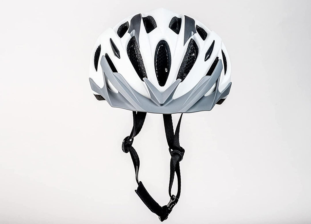 Merida Charger KJ201 Road Cycling Helmet (Matt White/Grey) - BUMSONTHESADDLE