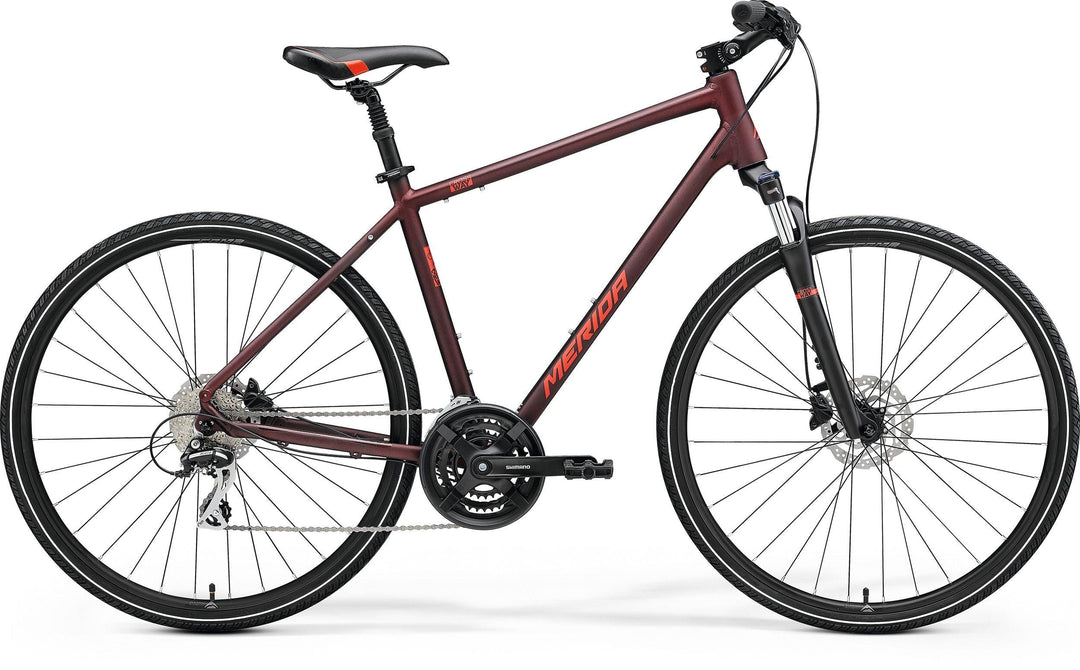 Merida Crossway 20 (Matt Burgundy Red/Red) - BUMSONTHESADDLE