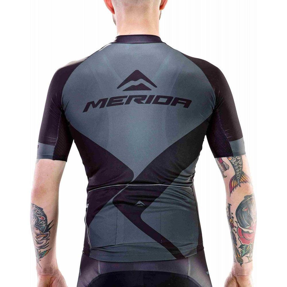 Merida SS Nizza Mens Cycling Jersey (Black/Grey) - BUMSONTHESADDLE