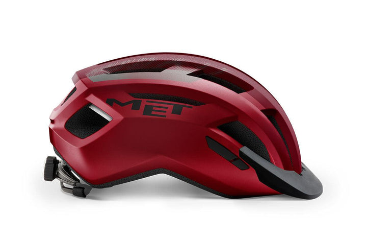 MET Allroad Hybrid Cycling Helmet (Red/Black/Matt) - BUMSONTHESADDLE