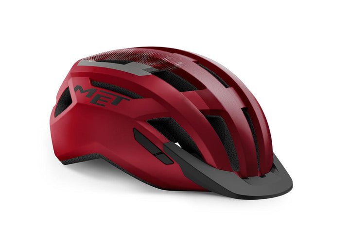 MET Allroad Hybrid Cycling Helmet (Red/Black/Matt) - BUMSONTHESADDLE