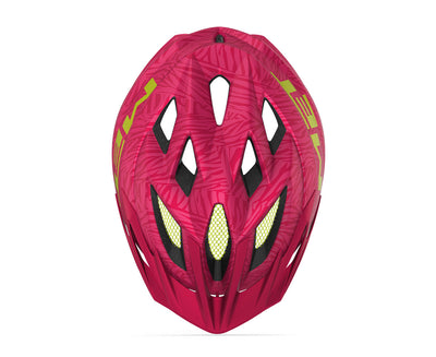 MET Crackerjack Kids Cycling Helmet (Pink/Texture Green/Matt)