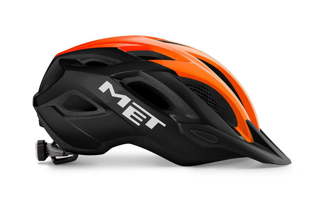 MET Crossover Hybrid Cycling Helmet (Black/Orange/Glossy) - BUMSONTHESADDLE