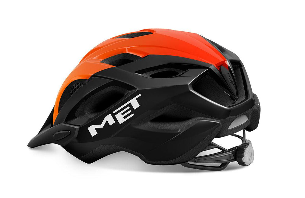 MET Crossover Hybrid Cycling Helmet (Black/Orange/Glossy) - BUMSONTHESADDLE